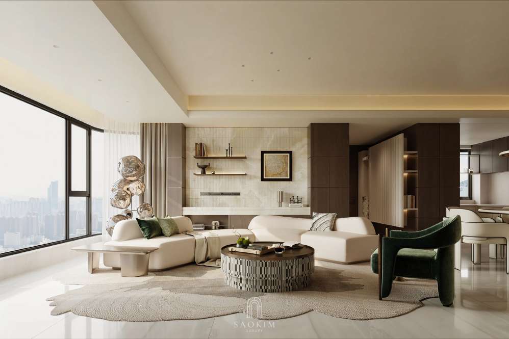 Thiết kế nội thất phong cách Quiet Luxury đề cao vẻ đẹp sang trọng kín đáo qua từng đường nét và tỷ lệ không gian.